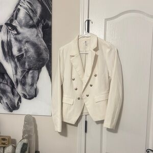 Missguided Cream Double-Breasted Blazer